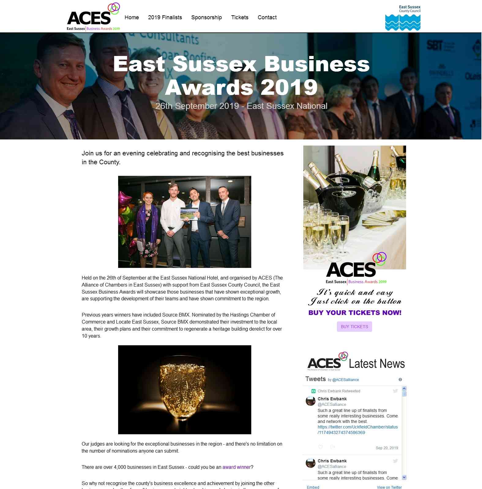 Awards Website Judged As A Hit By East Sussex Chambers of Commerce